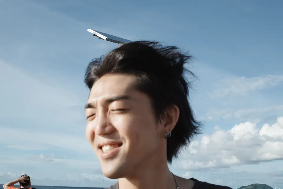 HUHHH! smiling by the sea