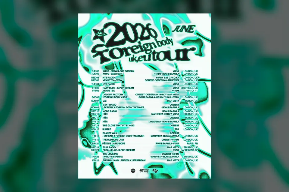 The foreign body 2026 UK/EU Tour poster